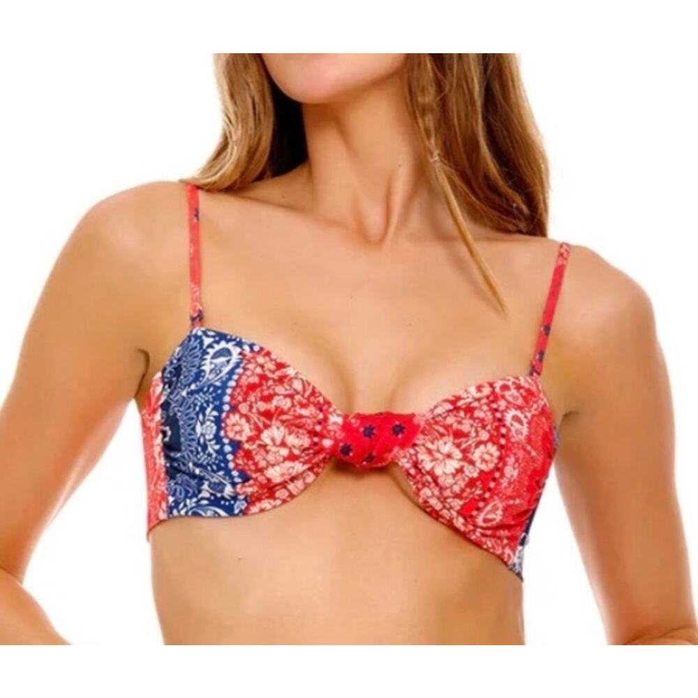 Agua Bendita Lucille Atma Knotted Bikini Top M NWT